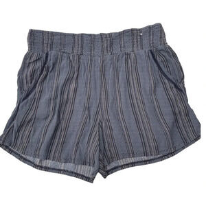 Three Dots Smocked Waistband Printed Shorts Size XL